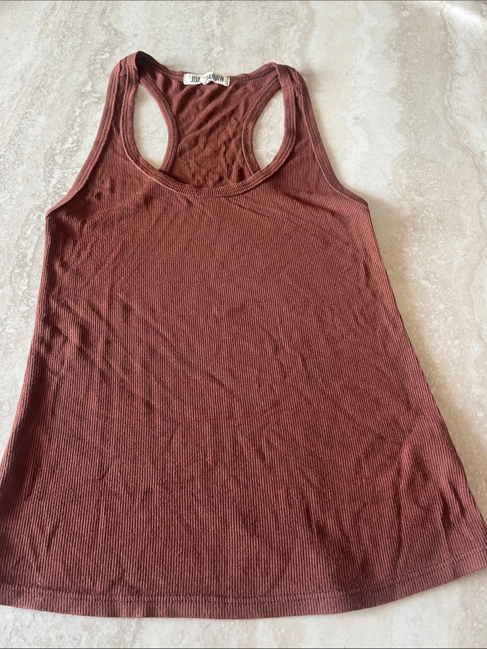 JB Ribbed Racerback Crop Tank - Picture 2 of 4